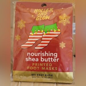 Holler and Glow Nourishing Shea Butter Printed Foot Masks My Best Elfie Holiday